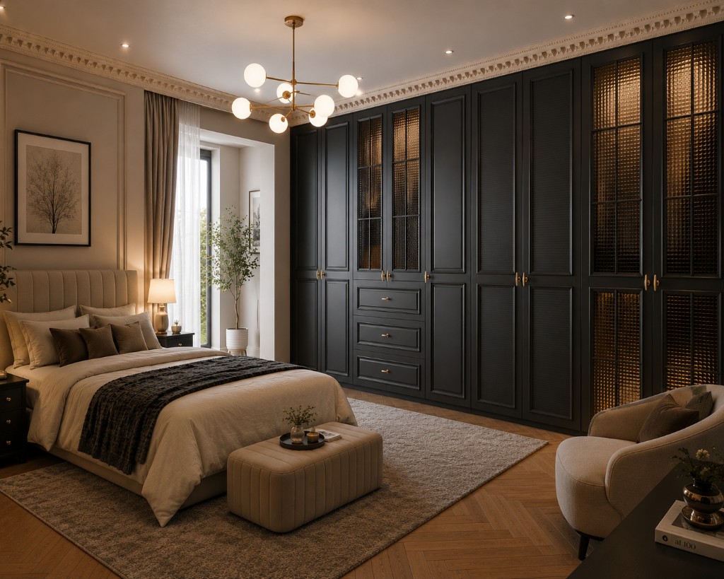 Charcoal Reeded Suite