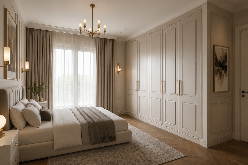 Cream Paneled Gold