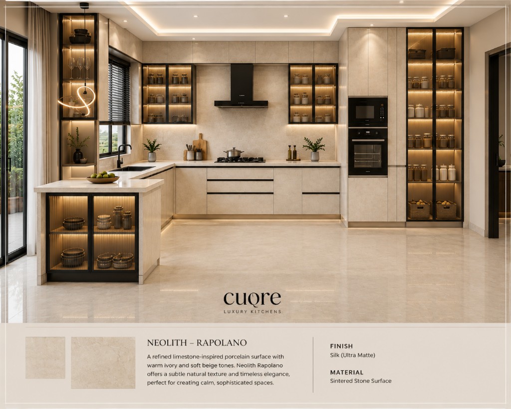 Neolith Rapolano ceramic kitchen